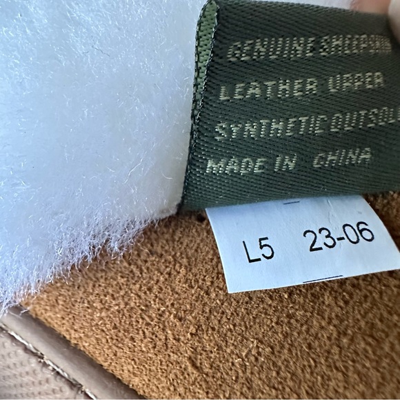 Cloud Nine Women's Sunrise Clog Slippers Brown White Sheepskin Slippers Size:5 - Picture 15 of 16